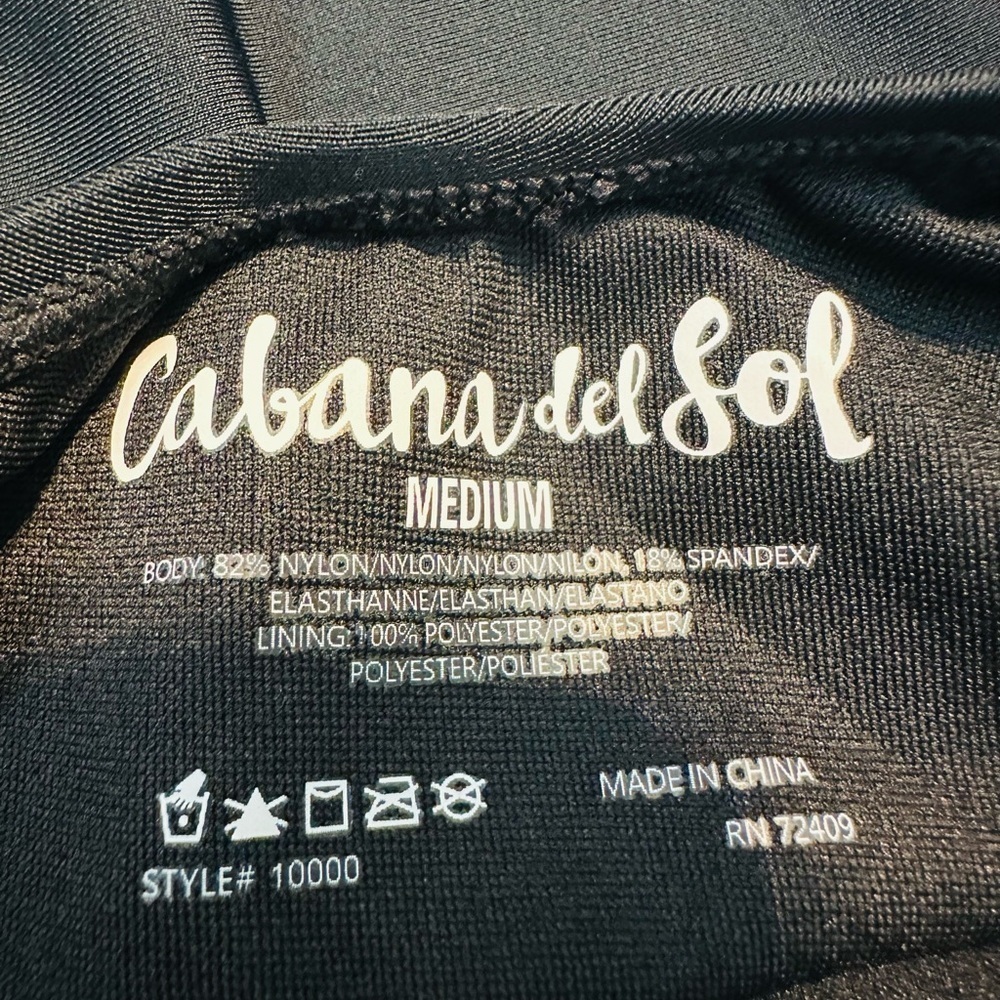 NEW! CABANA DEL SOL Champagne Campaign One Piece Swimsuit Womens Size Medium - Picture 8 of 12